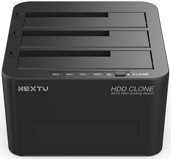 넥스트유 3베이 외장하드 도킹스테이션 1대2 하드카피, 763DCU3, 1개