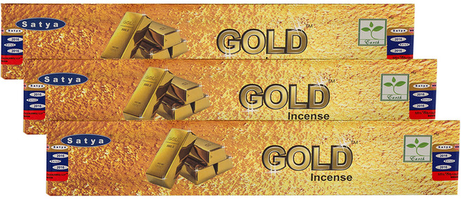 사티아 인센스 스틱 15g x 3p, 골드