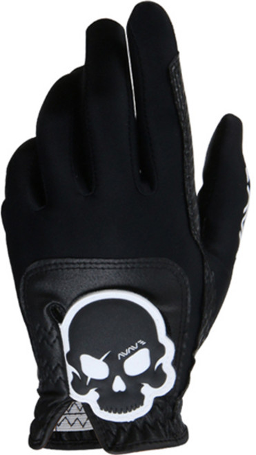 어베이브 여성용 스컬 논슬립 골프장갑 왼손용, 블랙, 1개