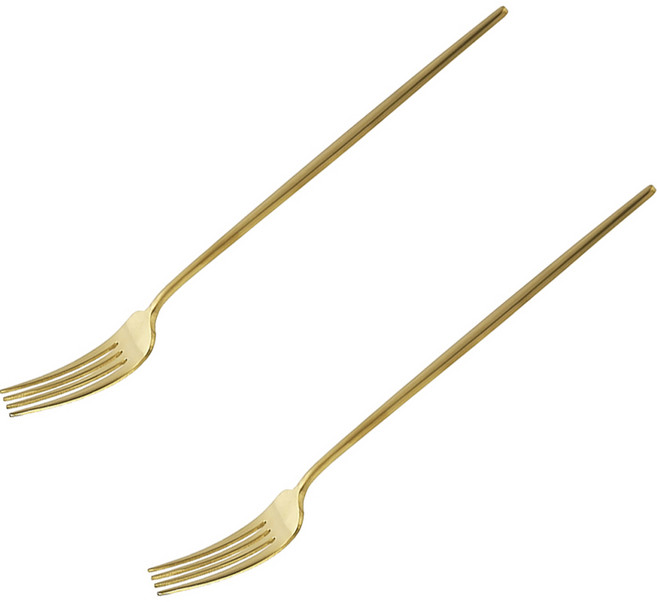 테이블아트 아벨라 무광 디너포크, 골드, 2개