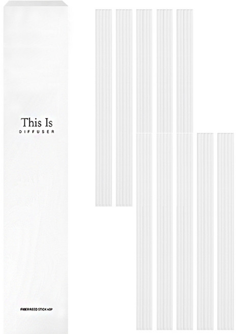 디스이즈명화 섬유 리드 스틱 23cm, 화이트, 50개, 1개입