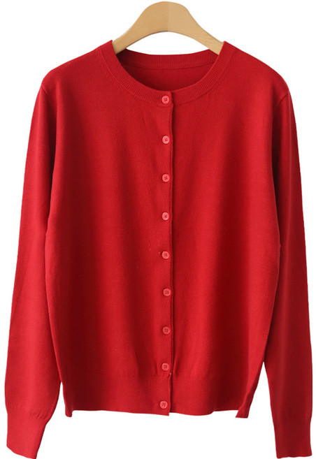 제니트 여성용 오븐소프트 기본핏 라운드넥 데일리룩 긴팔 니트 가디건 g1279