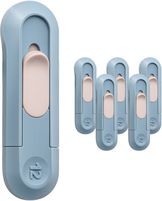 누사인 슬라이딩 멀티 투톤 미니컷터, 밀크블루, 6개