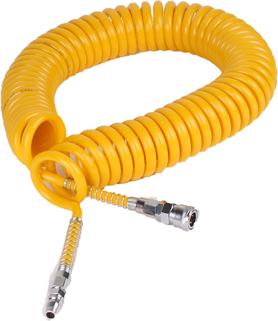 코리아뉴메틱 PE 코일호스 B형 노랑 10mm x 6.5mm x 7.5m, 1개