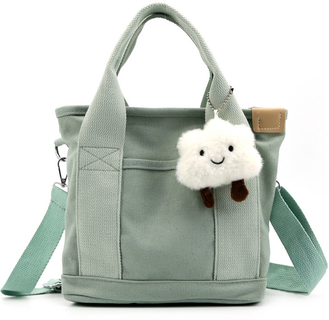 루루백 여성용 사각 캔버스 에코백 + 구성품 세트