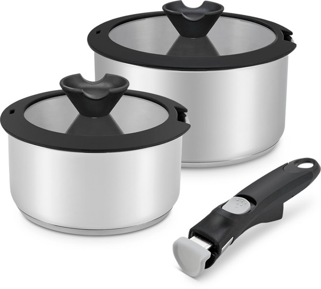 데이세븐 인덕션 솔트 멀티냄비 세트 5개, 혼합색상, 매직손잡이 + 냄비 16cm + 냄비 20cm + 유리뚜껑 16cm + 유리뚜껑 20cm, 1개