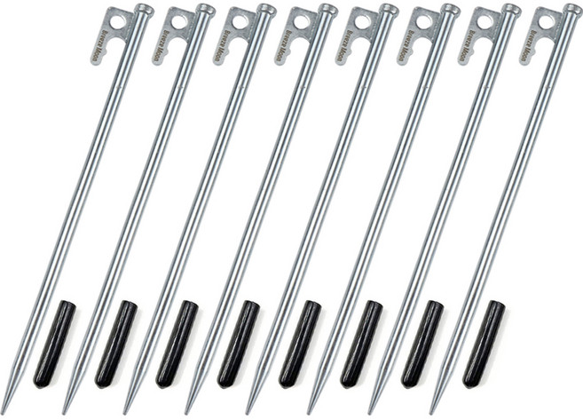 브리즈문 테이퍼링 고강도 단조팩 텐트팩 크롬 8p + 보관용 캡 세트, 1세트