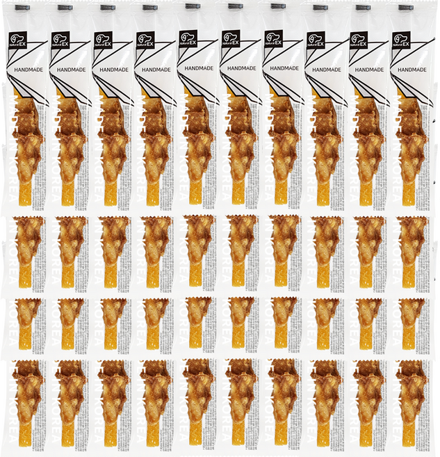 네츄럴이엑스 강아지 핑거 한우껌, 칠면조, 10g, 40개