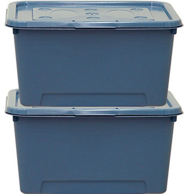 BONOHOUSE Comfort 大型收納箱 24L, 海軍藍, 2個