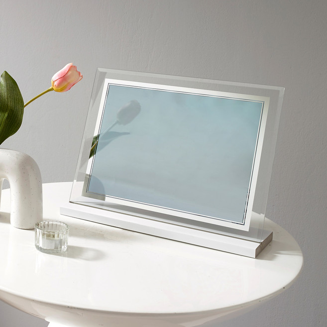 슬림스탠드 크리스탈 액자, 화이트, 1개