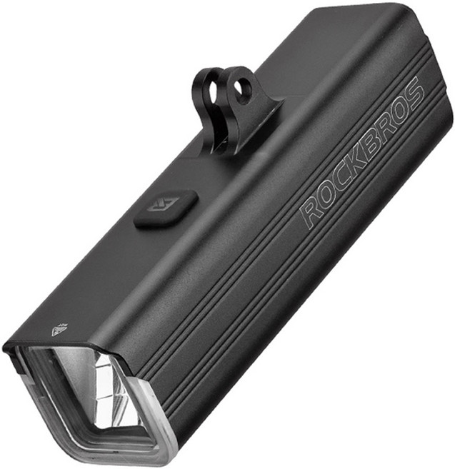 락브로스 C타입 충전식 자전거라이트 전조등, 블랙, 1개