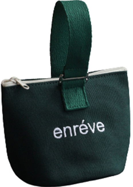 enreve 迷你帆布手拿包, 綠色