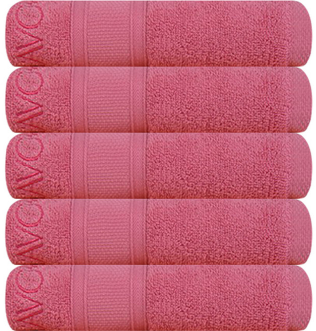 송월타올 샤보렌 센스 세면타월 140g 30수 코마사, 다크핑크, 5개