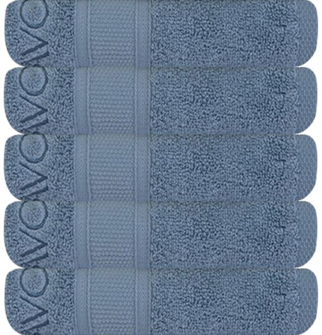 송월타올 샤보렌 센스 세면타월 140g 30수 코마사, 모던블루, 5개