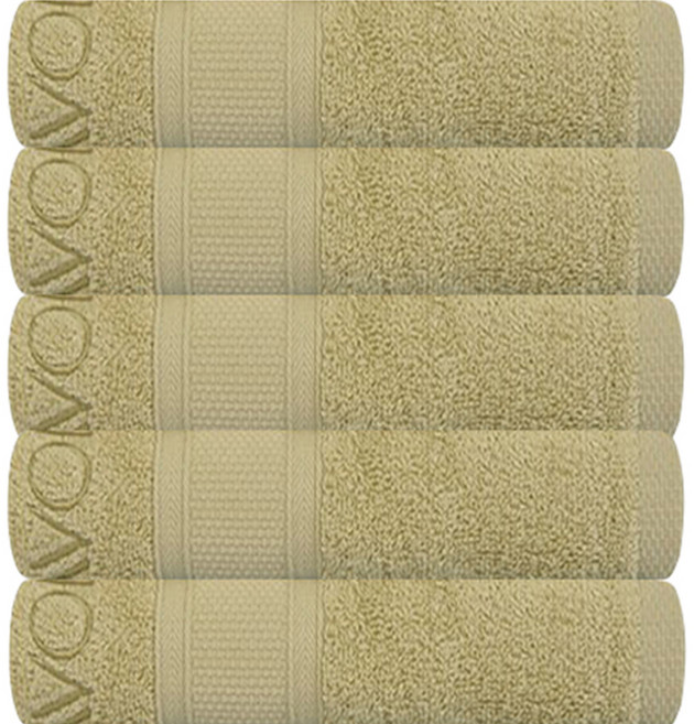 송월타올 샤보렌 센스 세면타월 140g 30수 코마사, 옐로그린, 5개