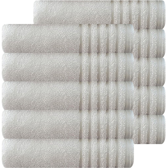 호텔컬렉션 타월 호텔 컬렉션 테스 수건 190g 30수 코마사, 화이트, 10개