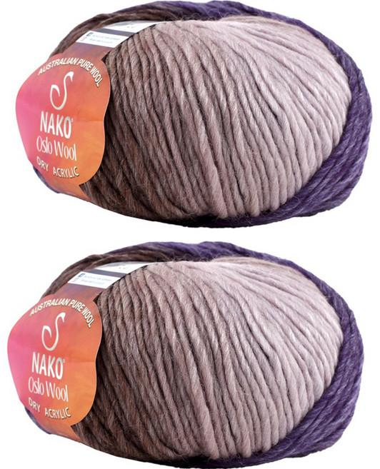 Yarna Nako 奧斯陸羊毛編織線, 2個, 86463