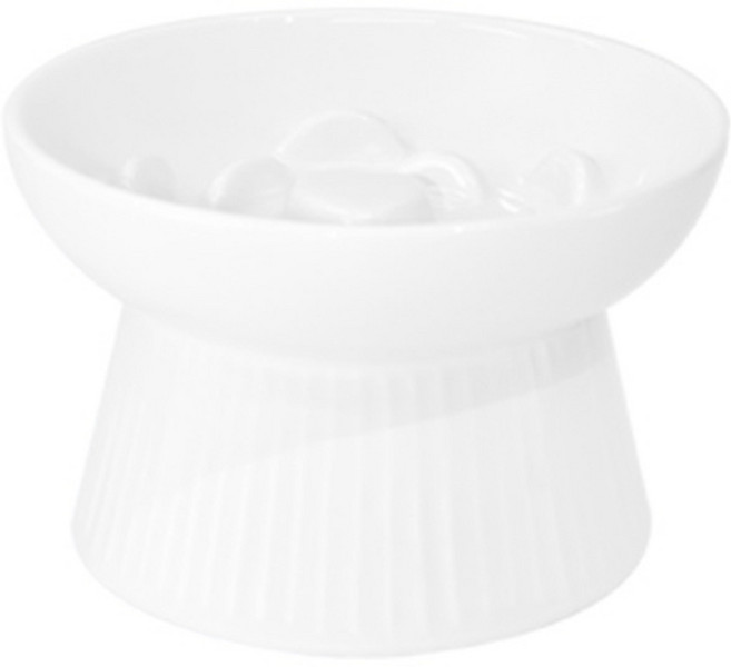 파스텔펫 반려동물 하트 급체방지 식기, 화이트, 1개