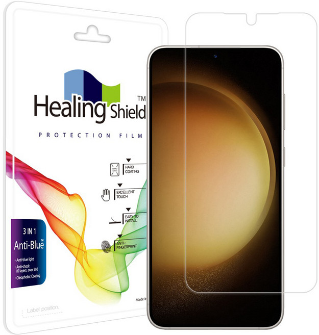 힐링쉴드 블루라이트 차단 휴대폰 액정 보호 필름 풀커버형, 1개