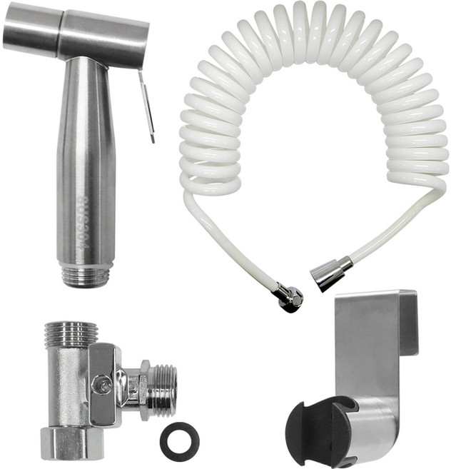 미리내 SUS 스프레이건 5m 코일호스 세트, 1세트, 혼합색상