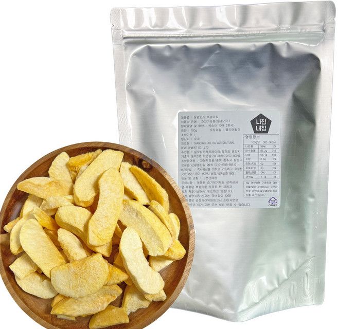 동결건조 달콤하고 바삭한 말린 복숭아, 150g, 1개