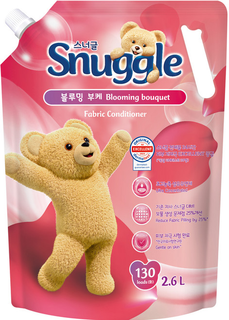 스너글 초고농축 섬유유연제 블루밍 부케 리필, 2.6L, 1개