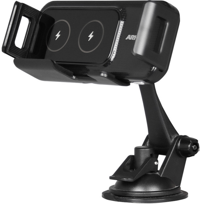 ARKON 차량용 유리 대쉬 폴더블 Z폴드 Z플립 무선충전 휴대폰 거치대, 블랙, [ FWC379 ]