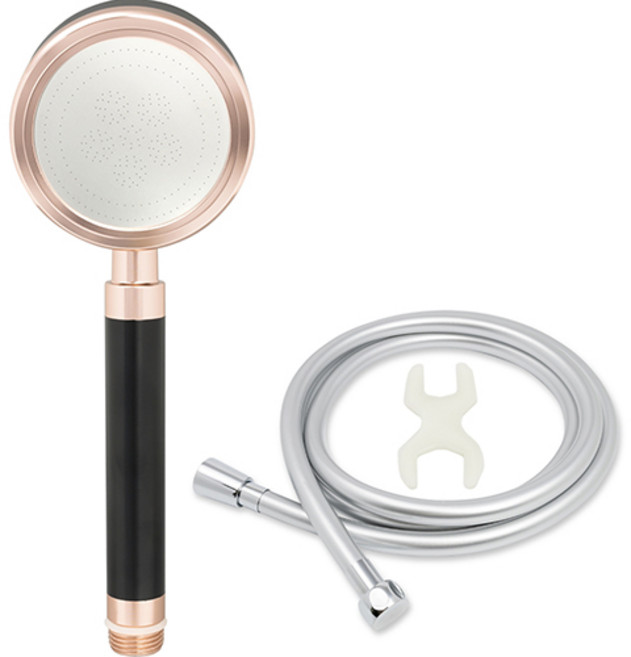 제일바스 알루미늄 샤워헤드 + PVC 줄세트 2.5m, 1개, 로즈골드