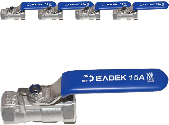 광진 SUS고압밸브 배관자재 스텐 볼밸브 15A 13mm, 5개