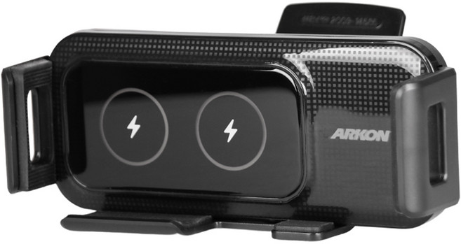 ARKON 폴더블 차량용 Z폴드 Z플립 무선충전 휴대폰 거치대, 블랙, FWC302