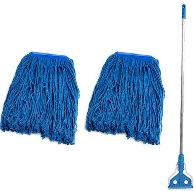 크린메이트 면청사 마포걸레 2p + 알루미늄봉 세트, 1세트