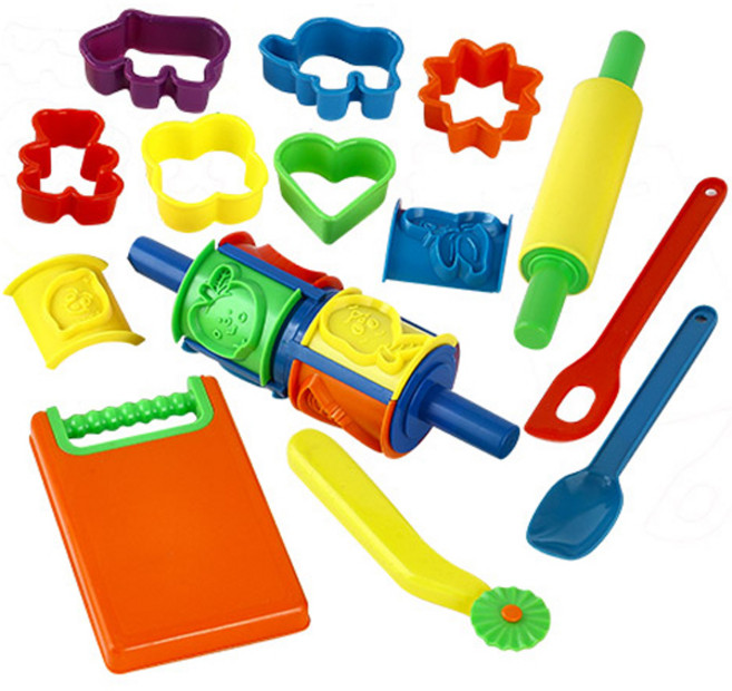 캐스비 아트스쿨 디럭스찍기 클레이 툴 세트 KBA2522, 혼합색상, 394g, 1세트