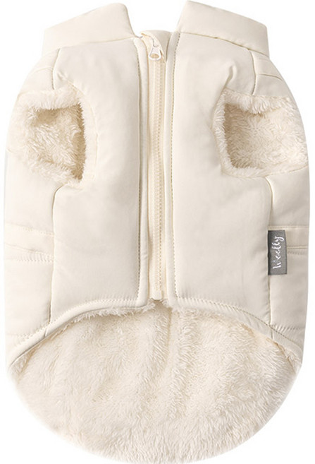 울리 반려견 하네스 패딩 베스트, 아이보리, 1개