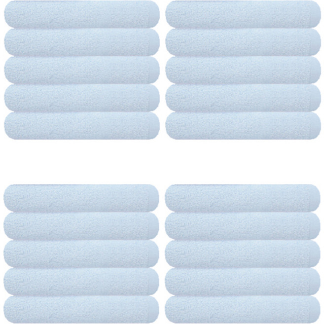 송월타월 데일리 38 얇은수건 95g 20수 면사, 스카이, 20개