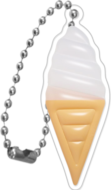 코쿼드 9C9C 아크릴 키링 오브젝트 9C, 아이스크림(9C_E_046_RT), 1개