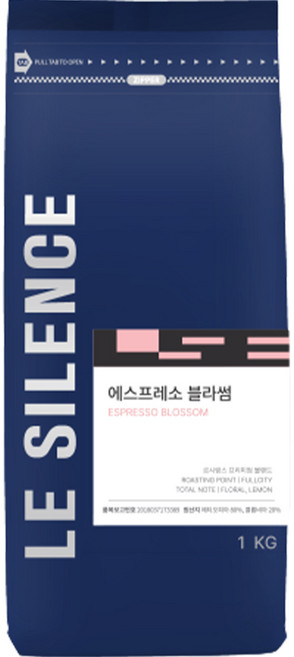 르시랑스 프리미엄 블렌드 에스프레소 블라썸 원두 커피, 1kg, 1개