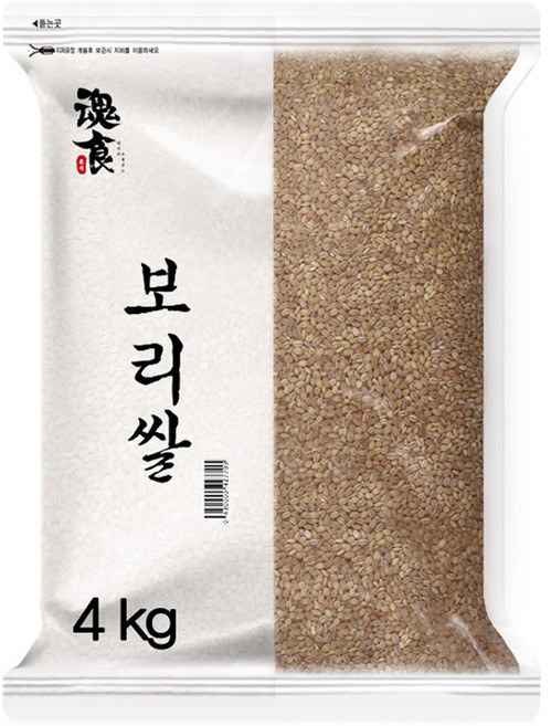 혼식 보리쌀, 4kg, 1개