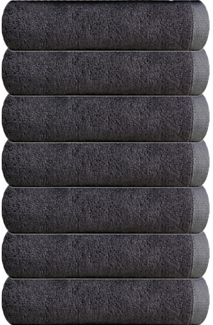 송월타월 크루아상 뱀부 타월 180g 뱀부얀, 다크그레이, 7개