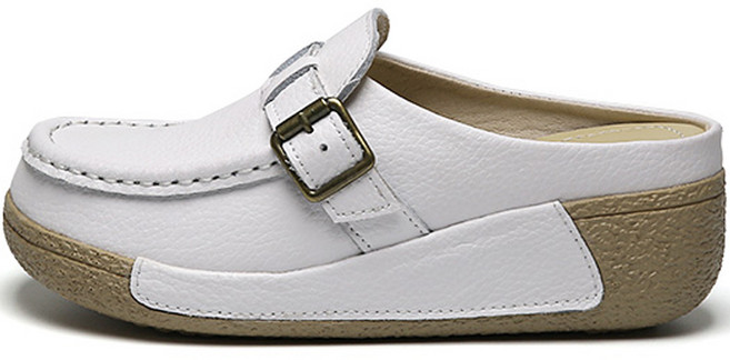 잭앤질 여성용 소가죽 버클 뮬슬립온 JC3585