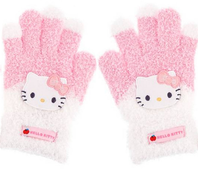 헬로키티 산리오 아동용 아플리케 날개사 장갑 MGHKG60030