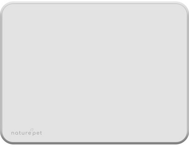 네이처펫 반려동물 논슬립 실리콘 식기매트, 그레이, 1개