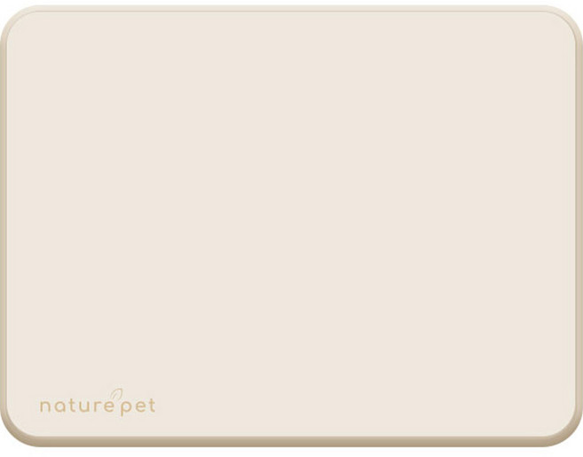네이처펫 반려동물 논슬립 실리콘 식기매트, 베이지, 1개
