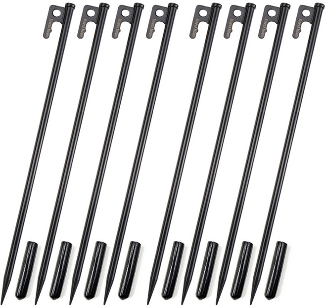 브리즈문 테이퍼링 고강도 단조팩 블랙 S45C 8p + 보관용 캡 8p 세트, 1세트