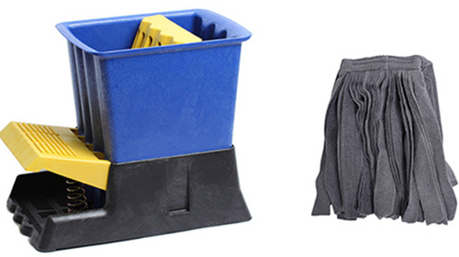 크린메이트 슈발 탈수기 + 고급 극세사마포 걸레 회색 세트, 1세트