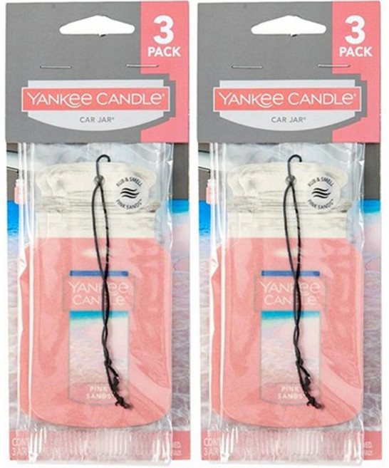 양키캔들 카자 차량용 방향제 3p, 2개, 핑크샌드