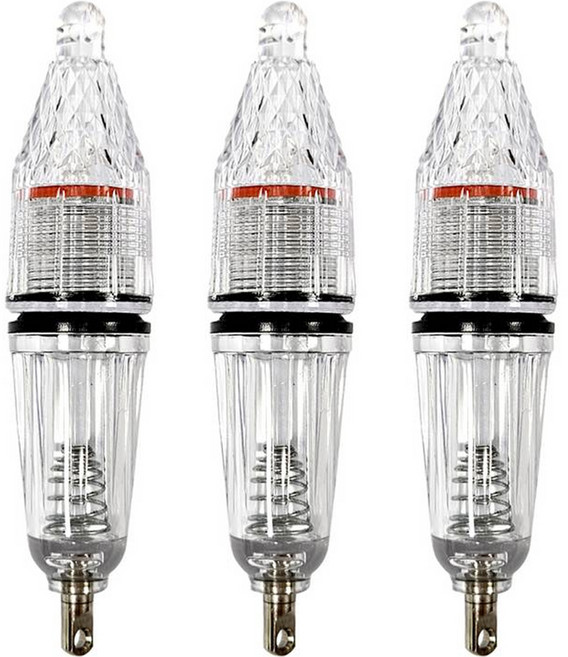 슈와츠코리아 LED 갈치 집어등 클리어 바디, 레인보우, 3개