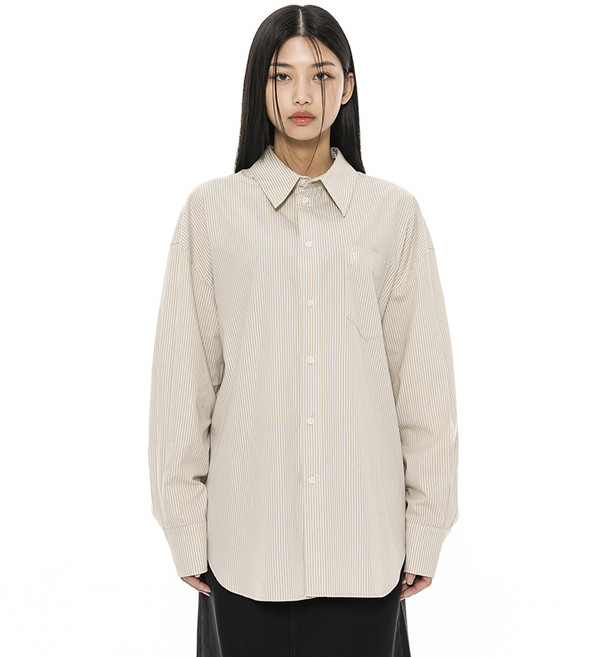 밀리언코르 여성용 오버 스트라이프 셔츠 5257