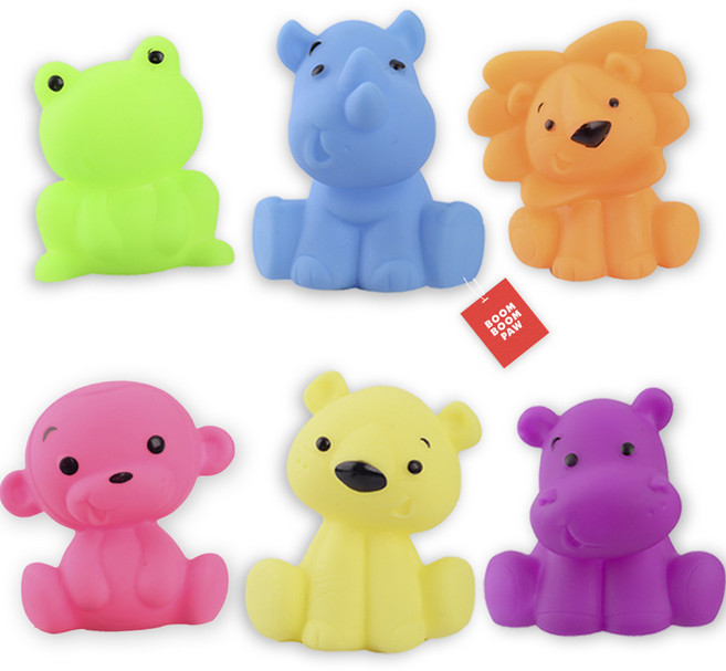 붐붐포 강아지 말랑 젤리볼 장난감 6종세트, 동물원, 1세트