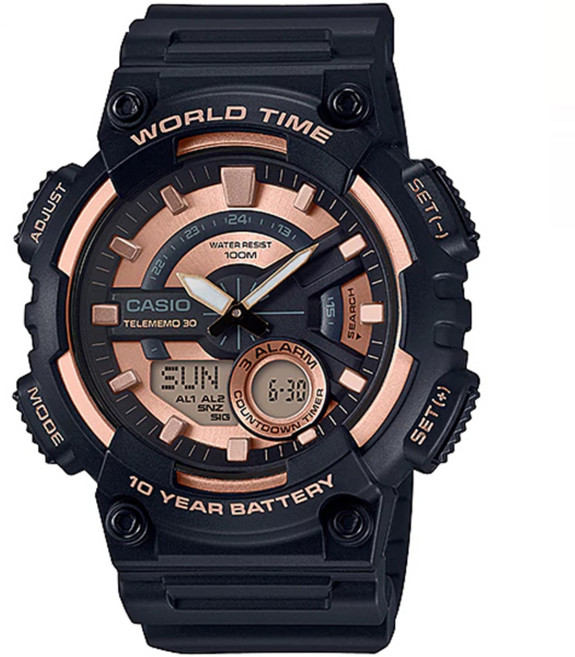 CASIO 卡西歐 男士電子運動手錶 AEQ-110W-1A3V