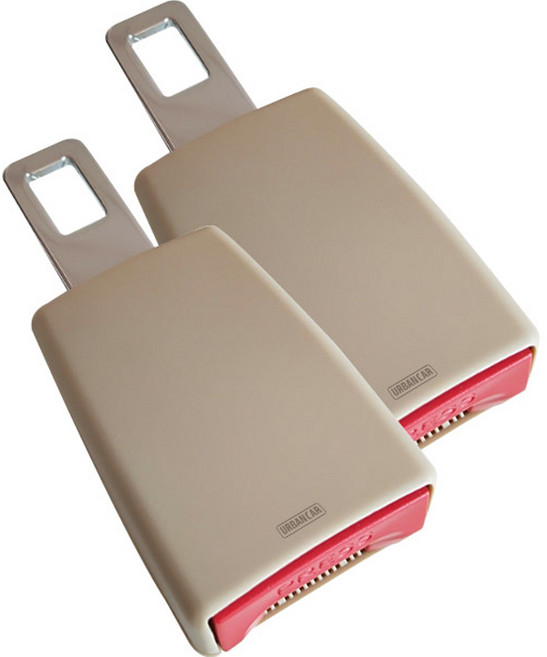 어반카 차량용 안전벨트 클립, 베이지, 2개